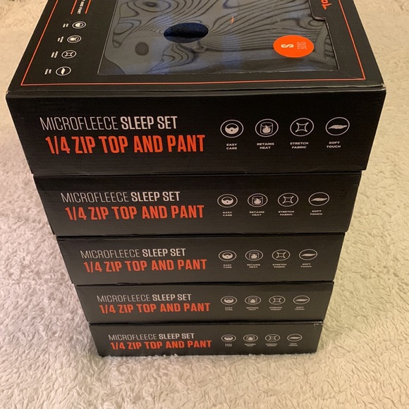 NWT Hawke & Co Boxed Microfleece 2-Piece Sleep Set - 1/4 Zip Top & Pajama Pant - Picture 2 of 7